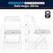 Flash Furniture 4PK Commercial Grade White Plastic Folding Chairs 4-LE-L-3-W-WH-GG - alternate 2